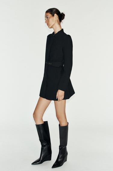 BLAZER LARGA CINTURÓN - Negro de Zara