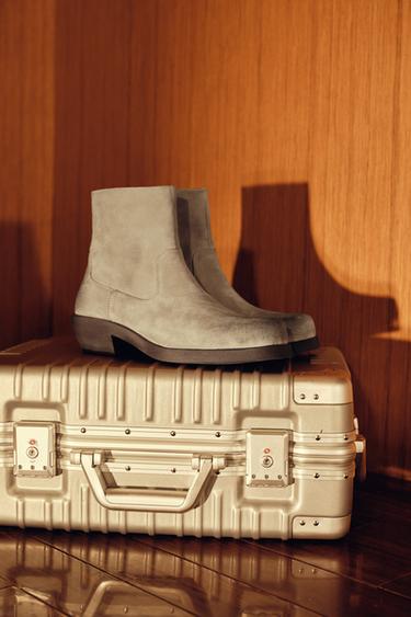 LEATHER COWBOY BOOTS - Sand Brown by Zara