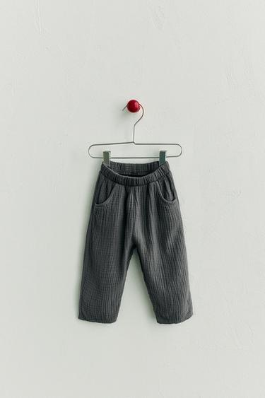 배기 밤불라 팬츠 - Zara 철강색
