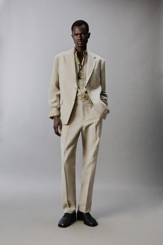 100% LINEN SUIT BLAZER