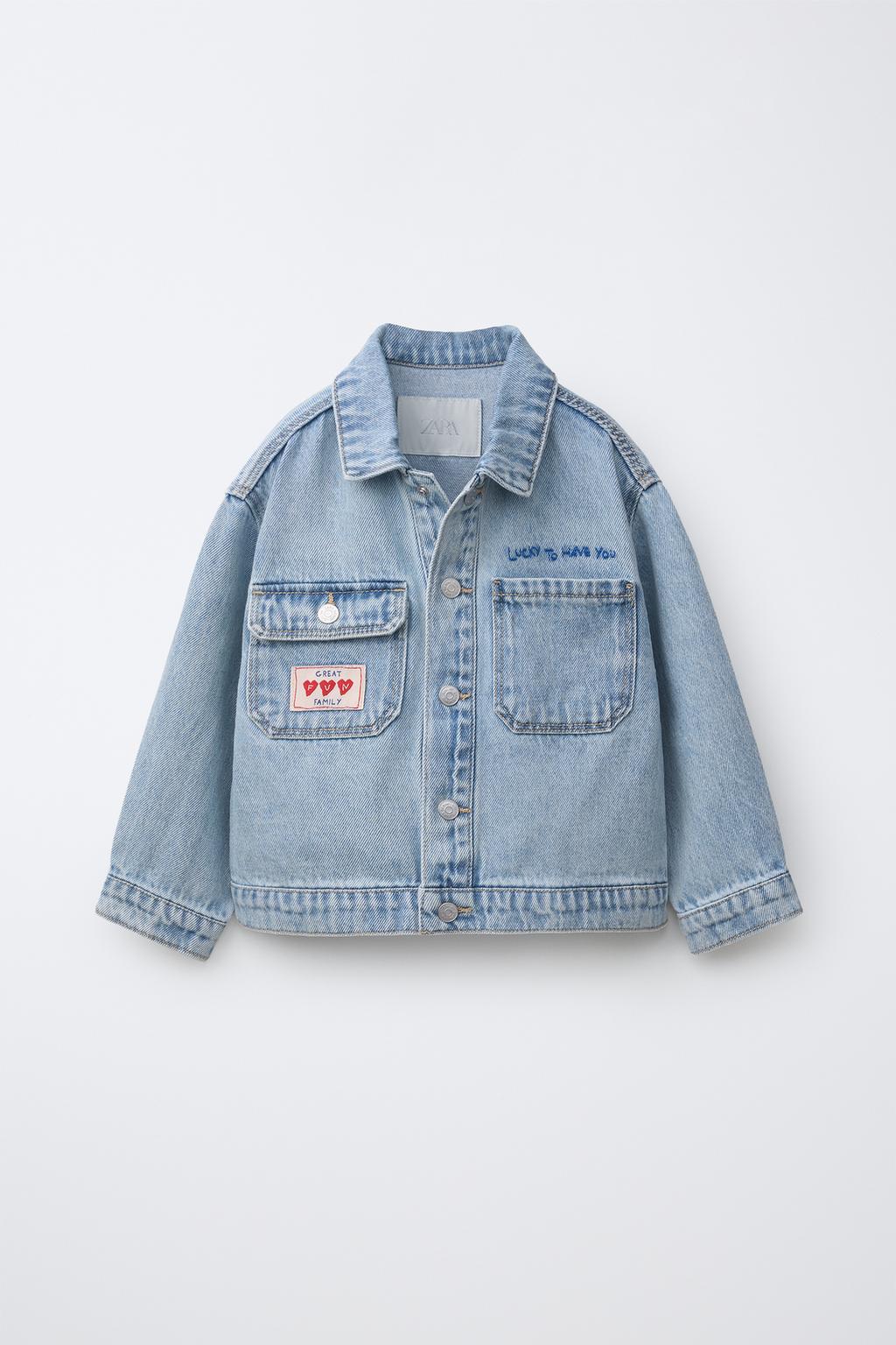 Zara Tikməli və ürəkli denim gödəkçə
