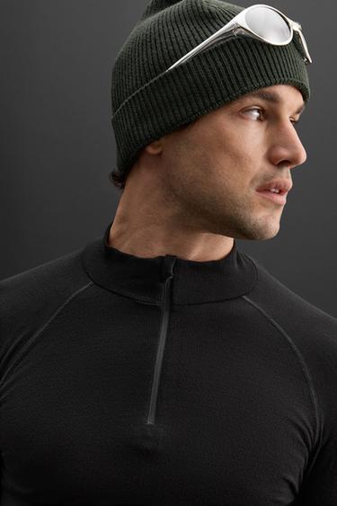ZIP-UP T-SHIRT - Black by Zara - Image 4