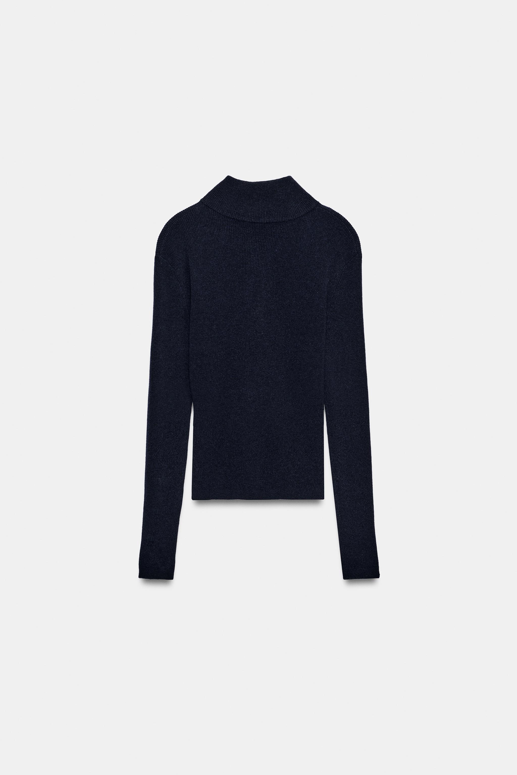 PULL 100 % LAINE À ZIP