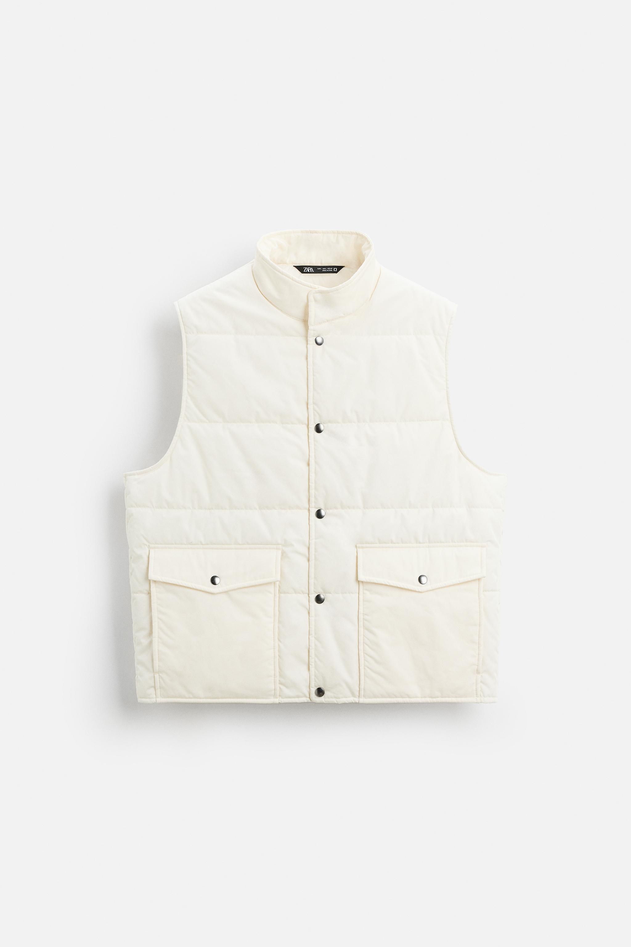 ポケット キルティングベスト - サンド | ZARA Japan / 日本 ポケット キルティングベスト - サンド | ZARA Japan / 日本