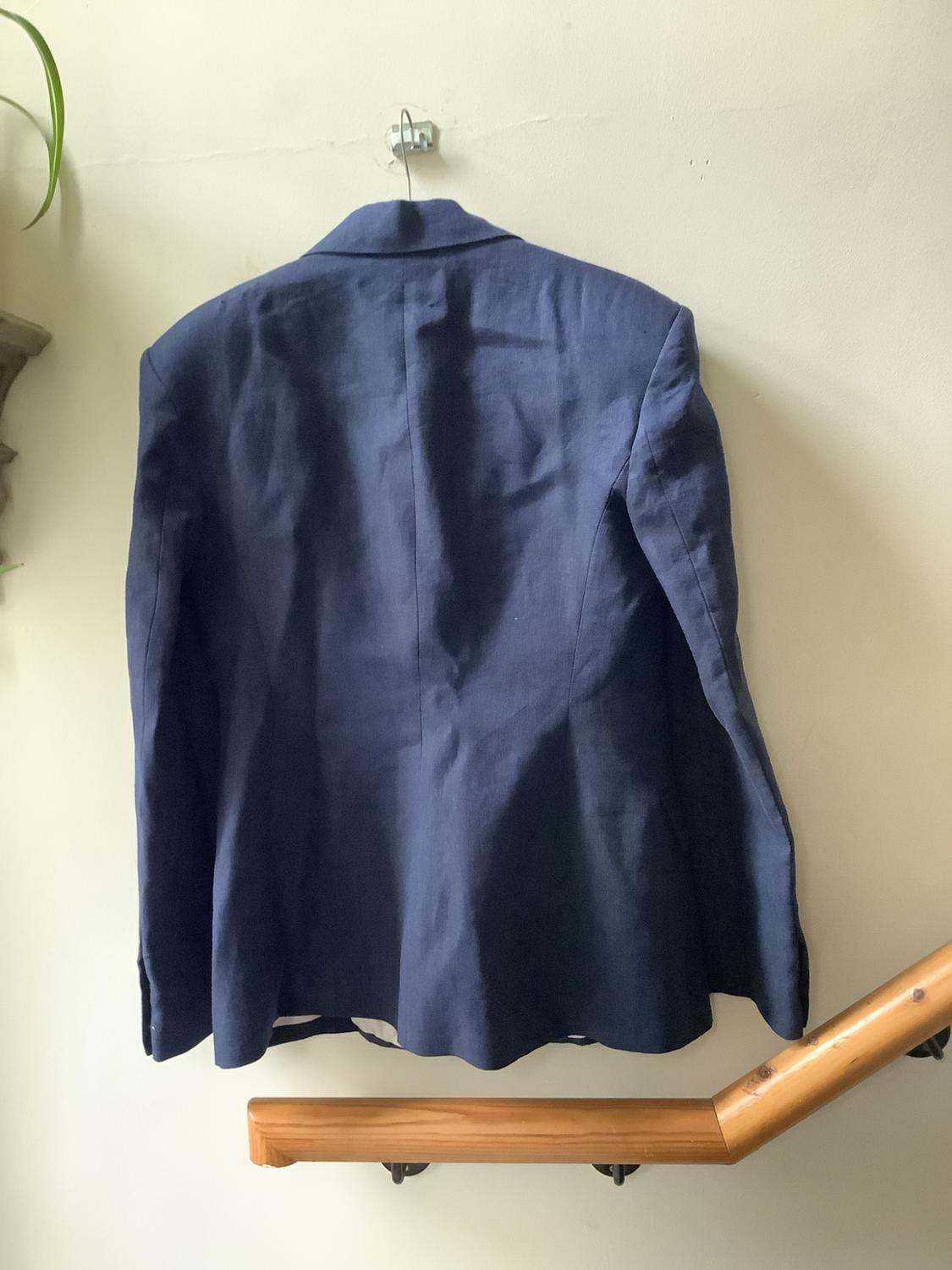 HERRINGBONE 100% LINEN TAILORED BLAZER - Image 2
