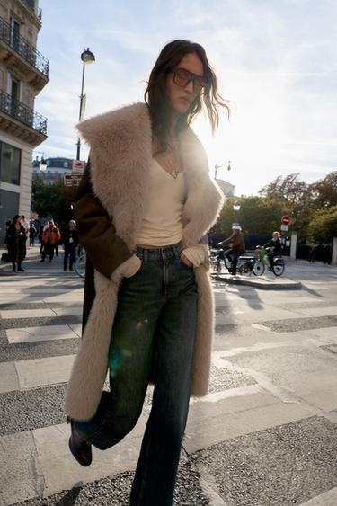 REVERSIBLE DOUBLE-FACED FAUX FUR COAT - Mink by Zara