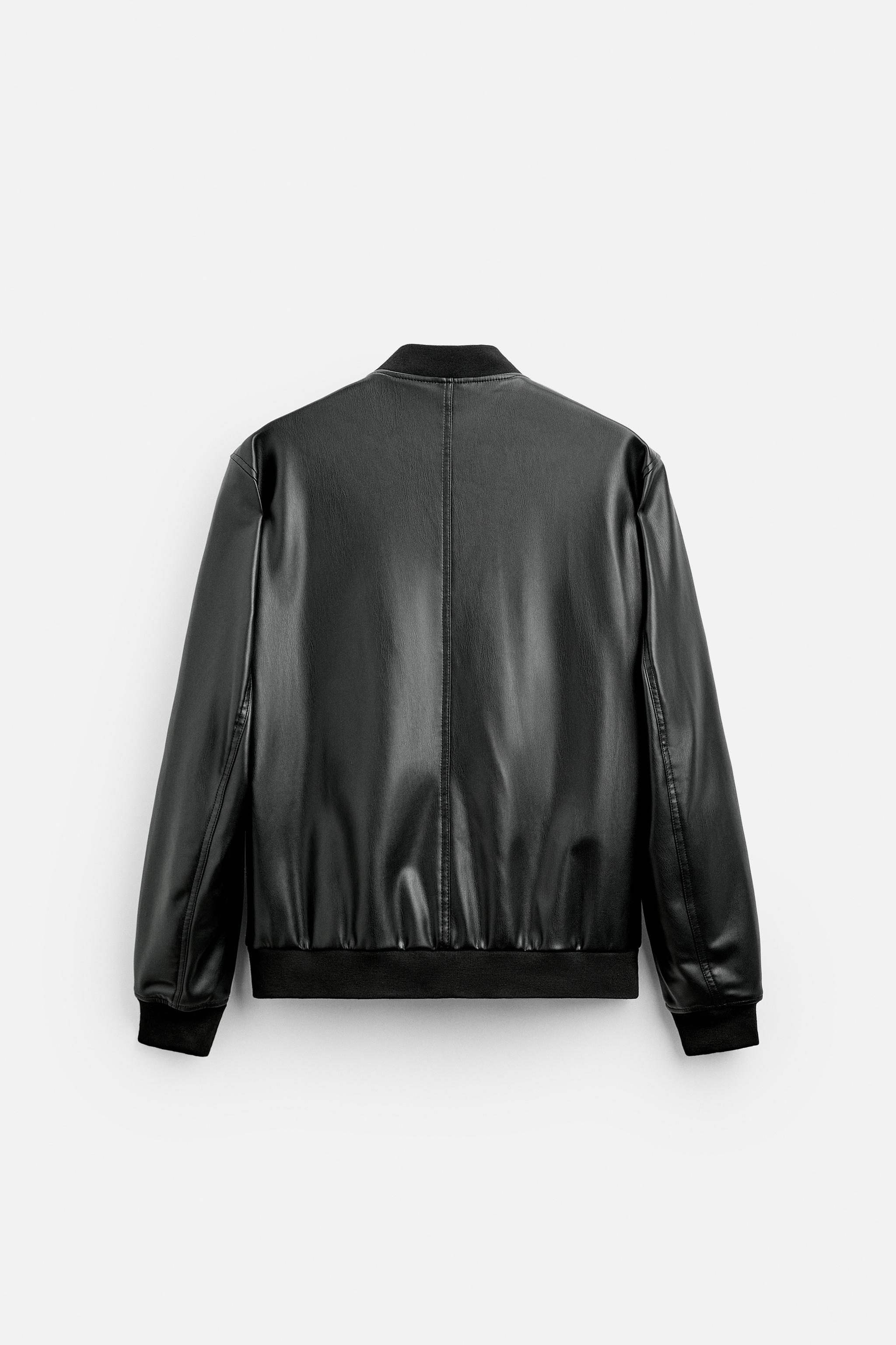 HOT Leather Jacket Zara Giacca Pelle Faux Leather Jacket Zara