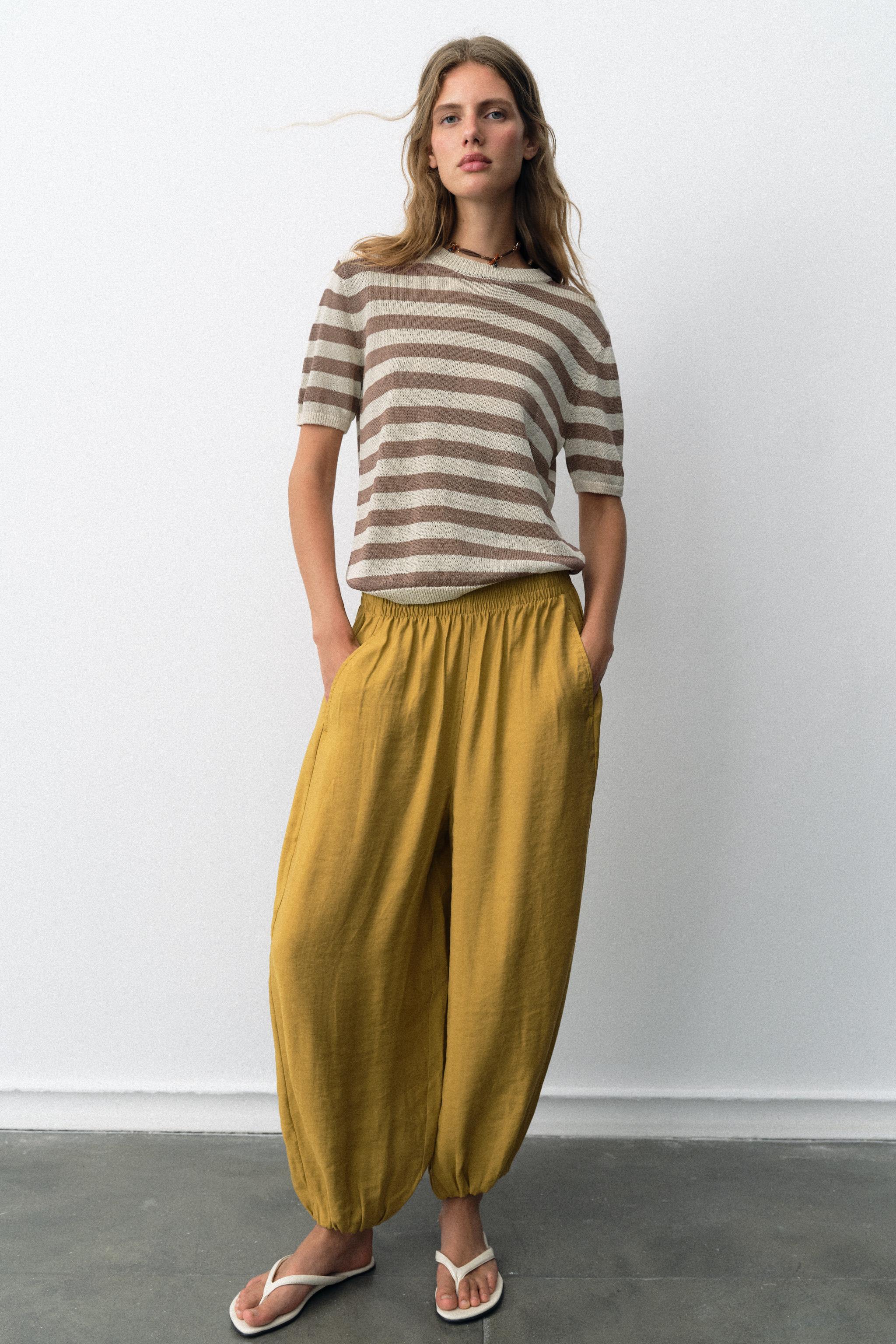 Zara KISA KOLLU TRİKO TOP