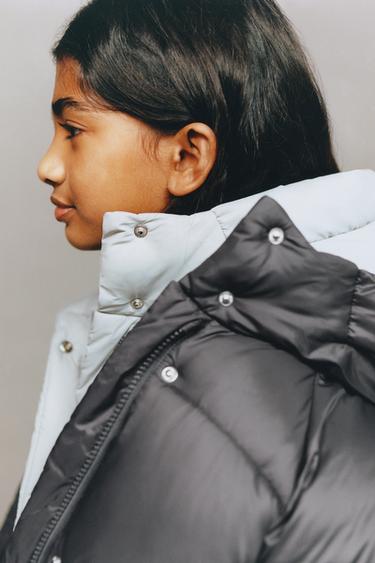 Zara LONG PUFFER COAT - Anthracite grey