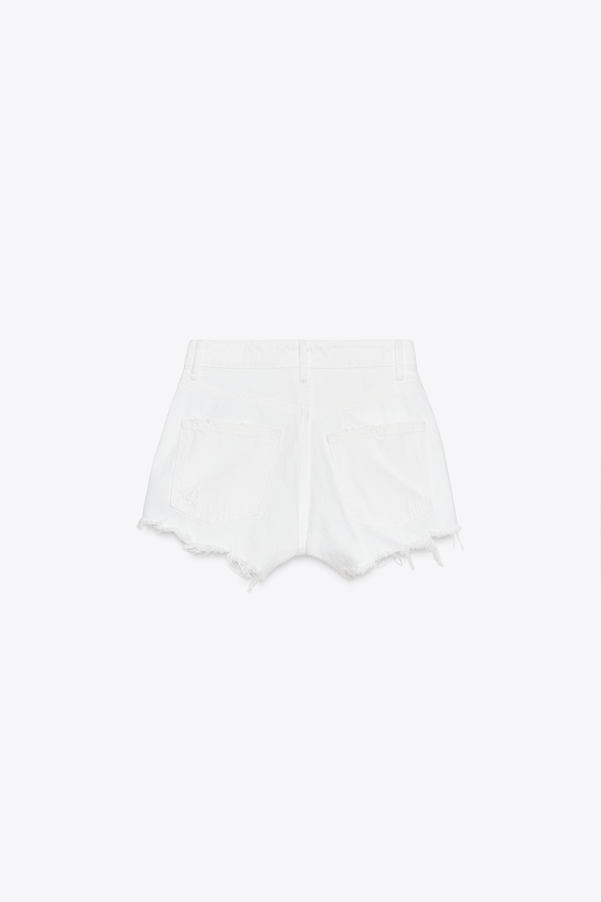 SHORT EN DENIM TRF COURBÉ TAILLE HAUTE