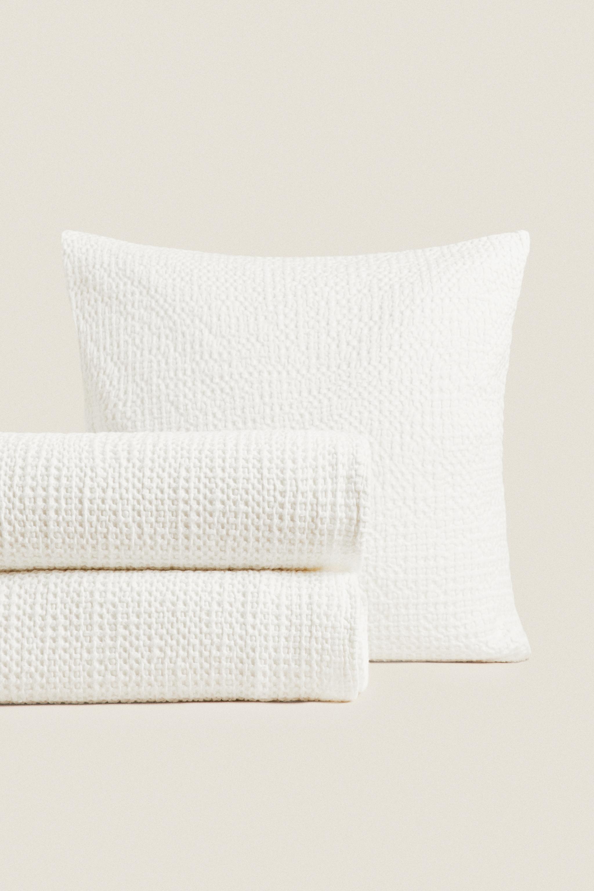 ミニワッフル ベッドカバー - ホワイト | ZARA Japan / 日本