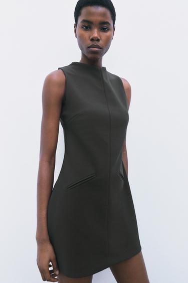 SHORT DRESS - mid khaki by Zara - Image 0
