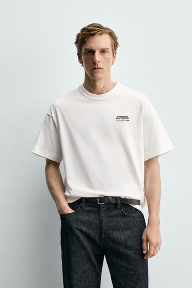 T-SHIRT MED FOTOPRINT - Hvid fra Zara