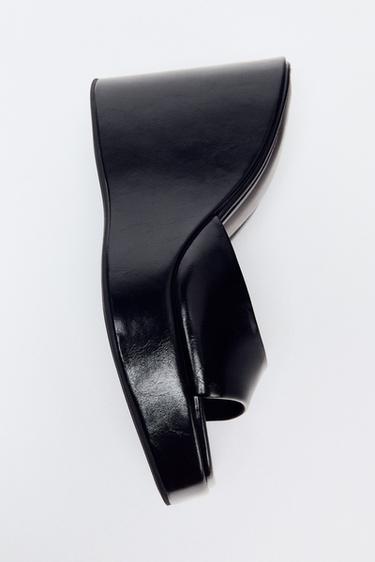 HIGH-HEEL WEDGE SANDALS - Black by Zara