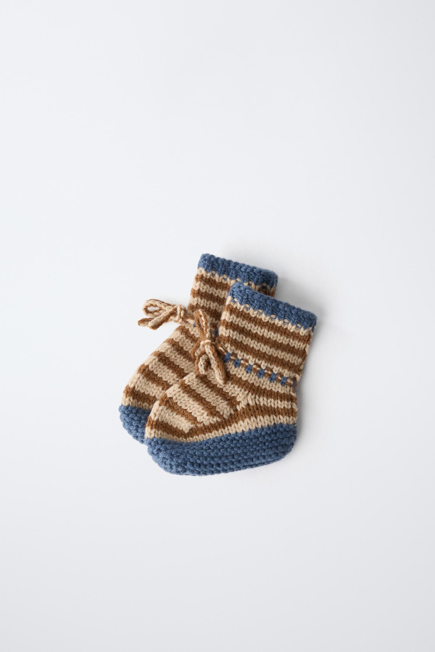 Детские ботинки Zara Striped Knit Bootie, цвет: Разноцветный — фото 8