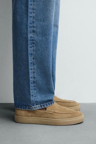 CASUAL LEATHER LOAFERS - Sand Brown by Zara - Image 0