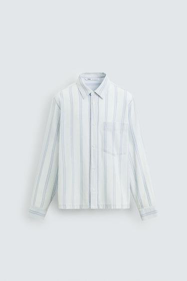 პერანგი სტრუქტურული ზოლიანი - Zara-ს striped