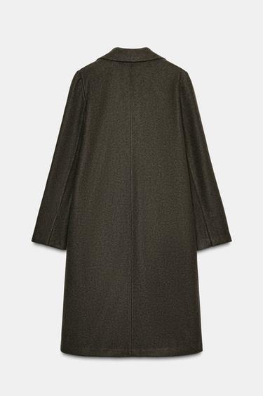 Zara SOFT BASIC COAT - brown vigore