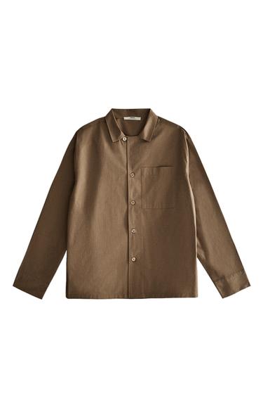 CAMISA CUADROS - Marrón de Zara