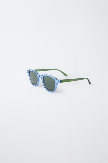 TRANSPARENT FRAME SUNGLASSES - Blue by Zara - Image 1