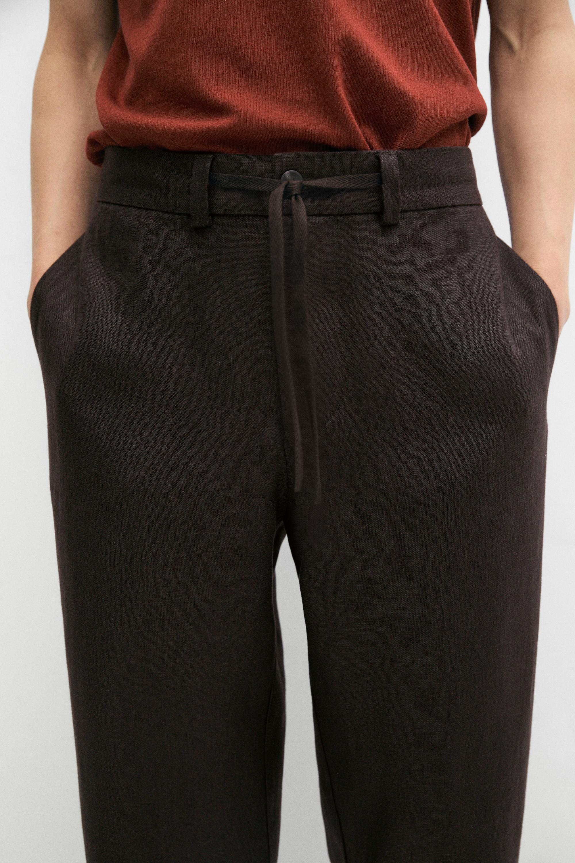 Total look 100% linen pants