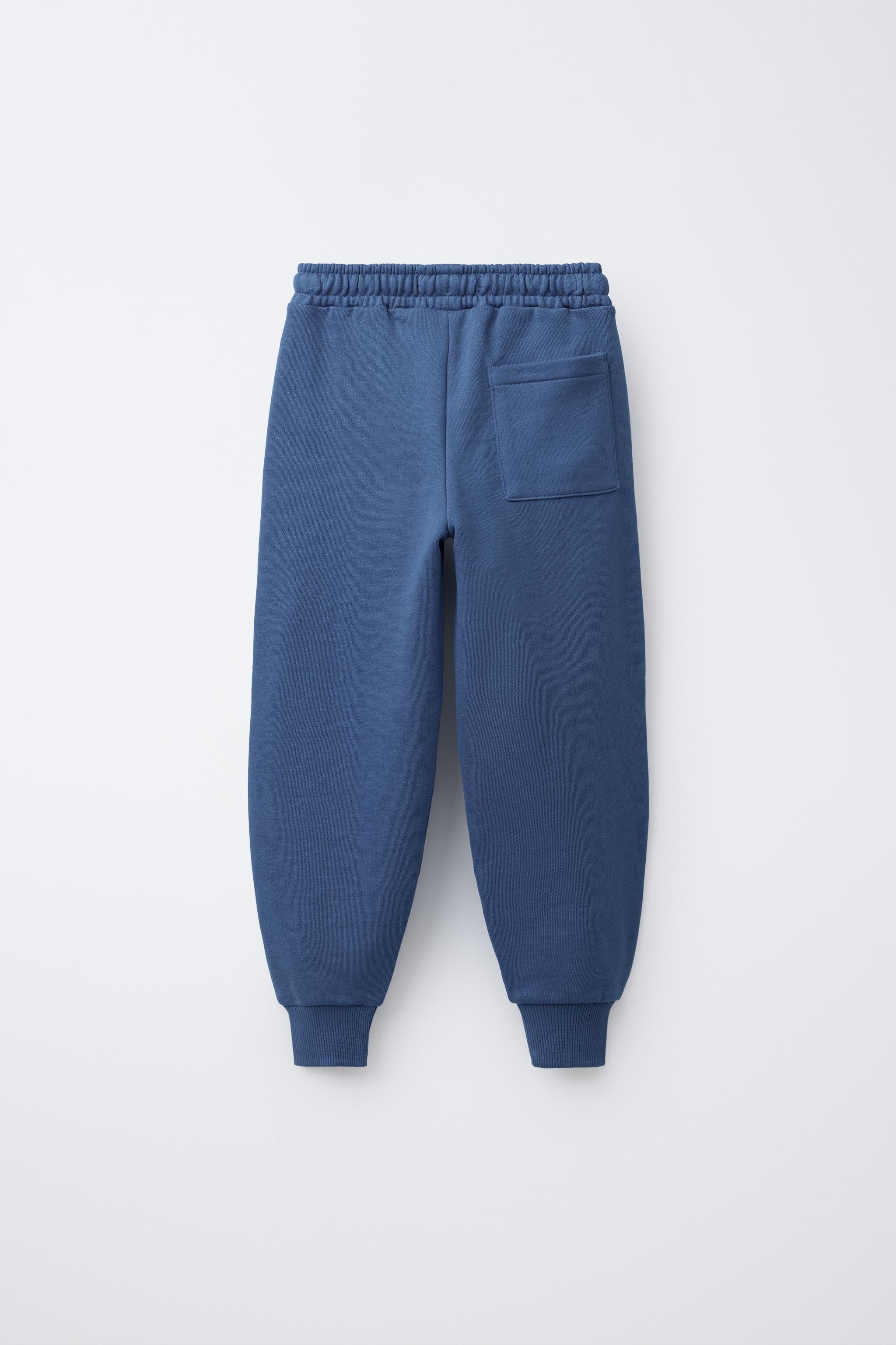 CALÇA JOGGER TEXTO - Azul | ZARA Brasil