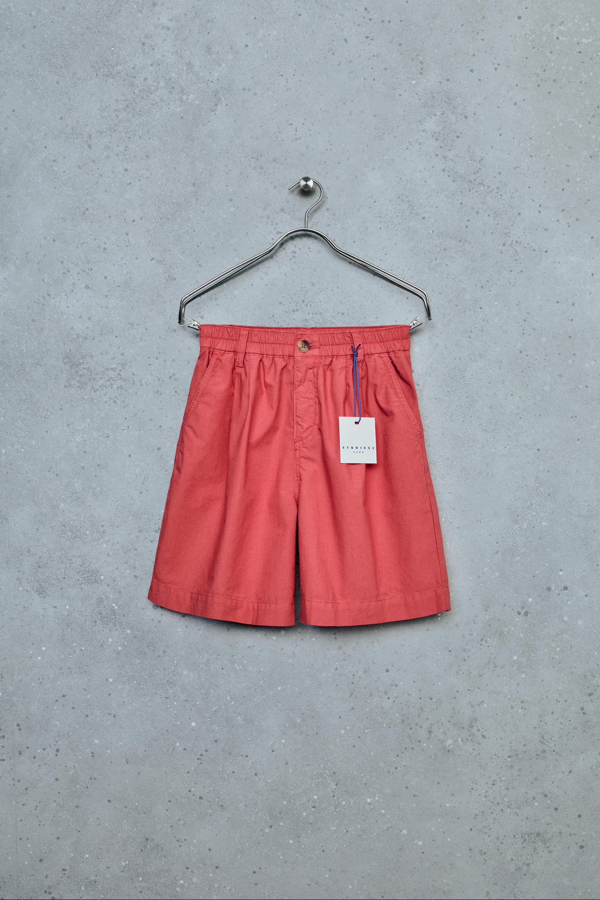 Детские шорты Zara STORIESZ - POPLIN SHORTS WITH DARTS — фото 2