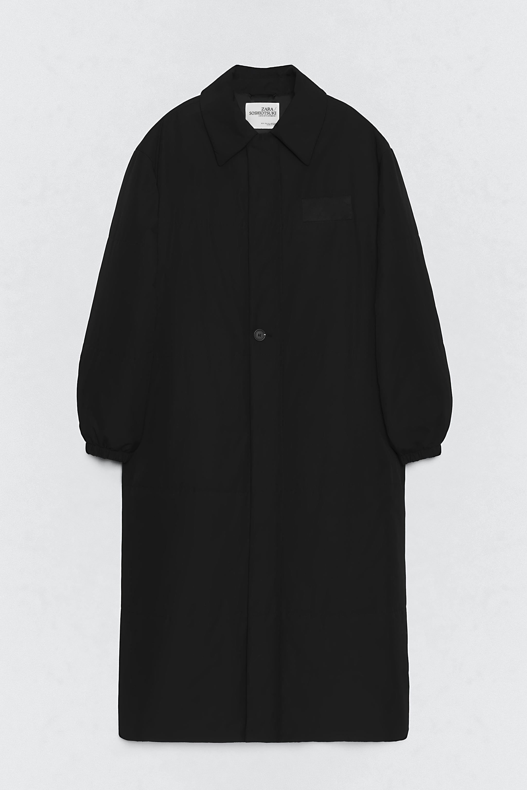 SOSHITSUKI X ZARA テクニカルパッド入りオーバーサイズコート SOSHIOTSUKI X ZARA QUILTED TECHNICAL COAT - Black | ZARA Australia