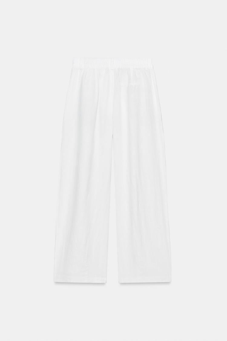 PANTALÓN DE LINO 100% CON PLIEGUES COLECCIÓN ZW 3