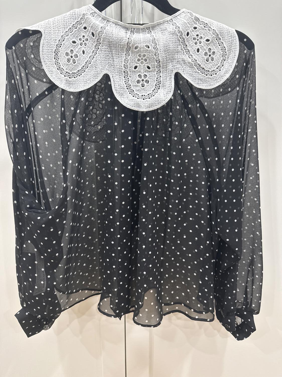 BLUSA LUNARES CUELLO COMBINADO - Image 2