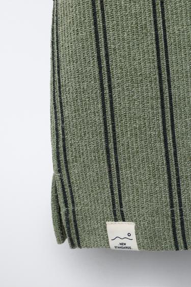 CAMISA BOWLING RÚSTICA - Rayas de Zara