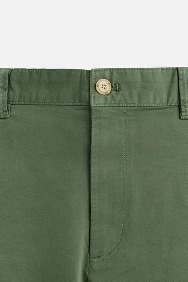 BERMUDA CHINO REGULAR FIT - Vert de Zara - Image 7