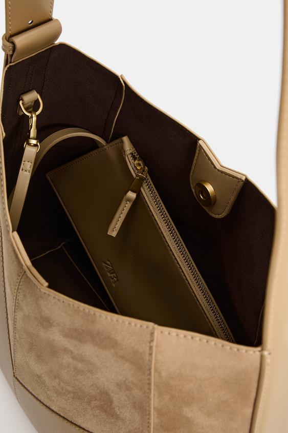 SAC PORTÉ ÉPAULE COMBINÉ - SABLE/MARRON de Zara - Image 7