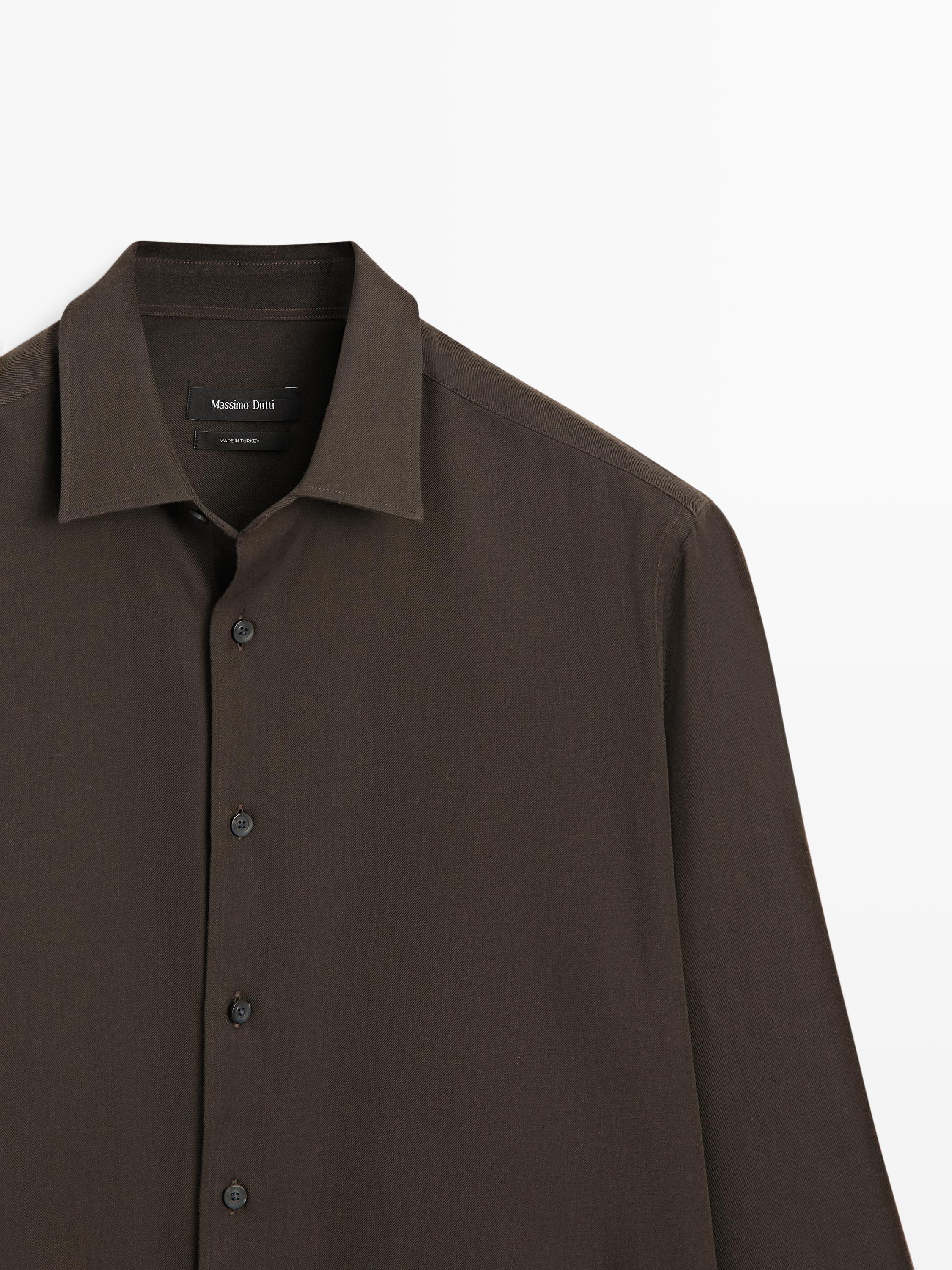 Regular fit twill shirt