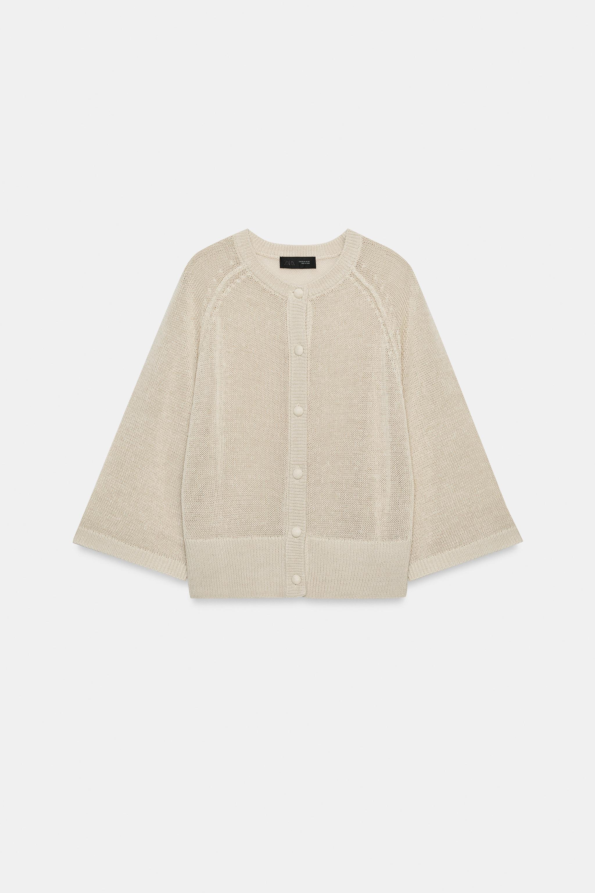 RUSTIC KNIT JACKET - Blue gray | ZARA United States