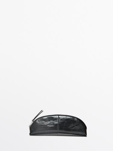 Zara Nappa leather pencil case - Black - Image 0