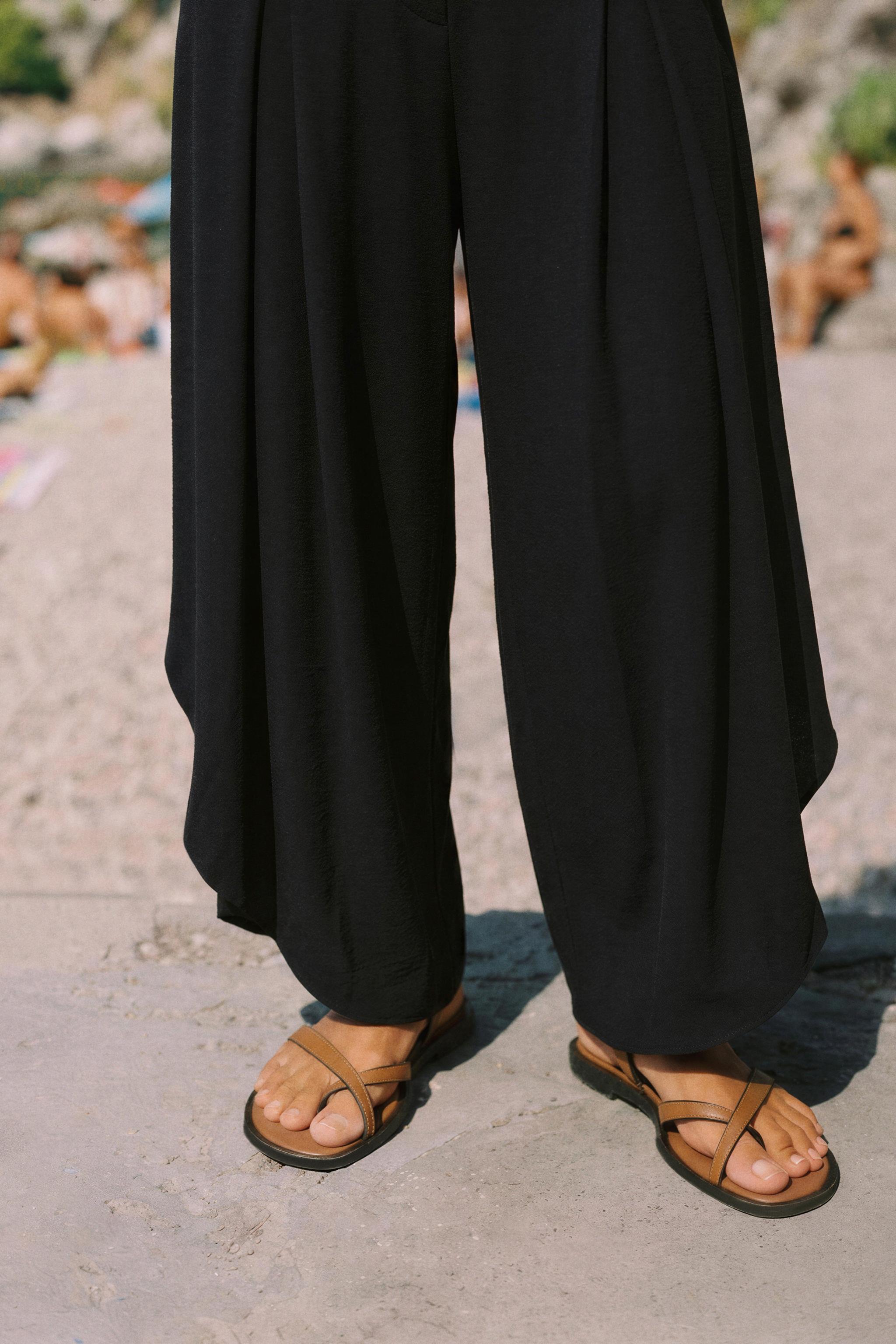 Женские брюки Zara FLOWY VENTED PANTS — фото 3