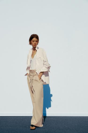 HIGH WAIST TROUSERS - camel by Zara - Image 0