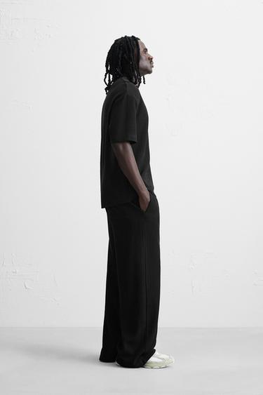 PANTALON DE JOGGING STRUCTURE VERTICALE - Noir de Zara - Image 3