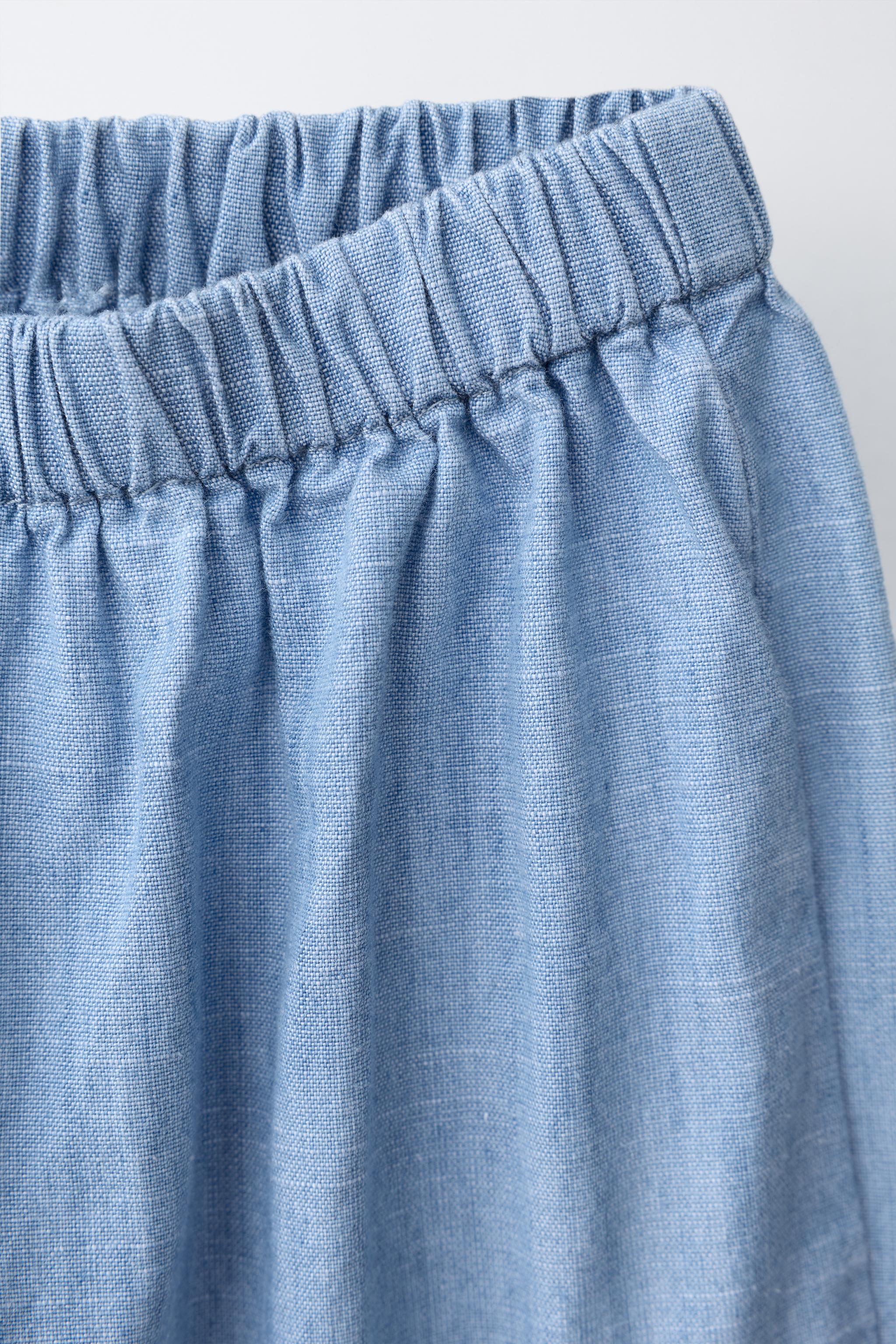 EMBROIDERED DENIM PANTS