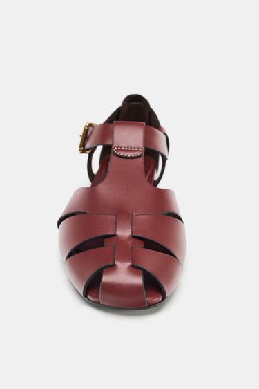 CHAUSSURES STYLE PLAGE PLATES - Rouge de Zara - Image 3