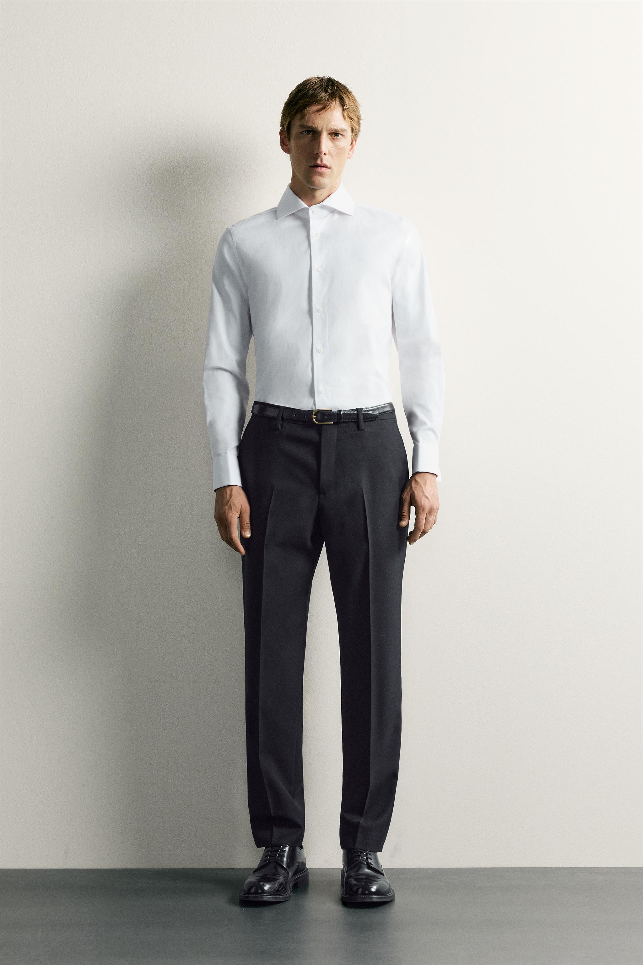 SLIM FIT DOUBLE CUFF SHIRT