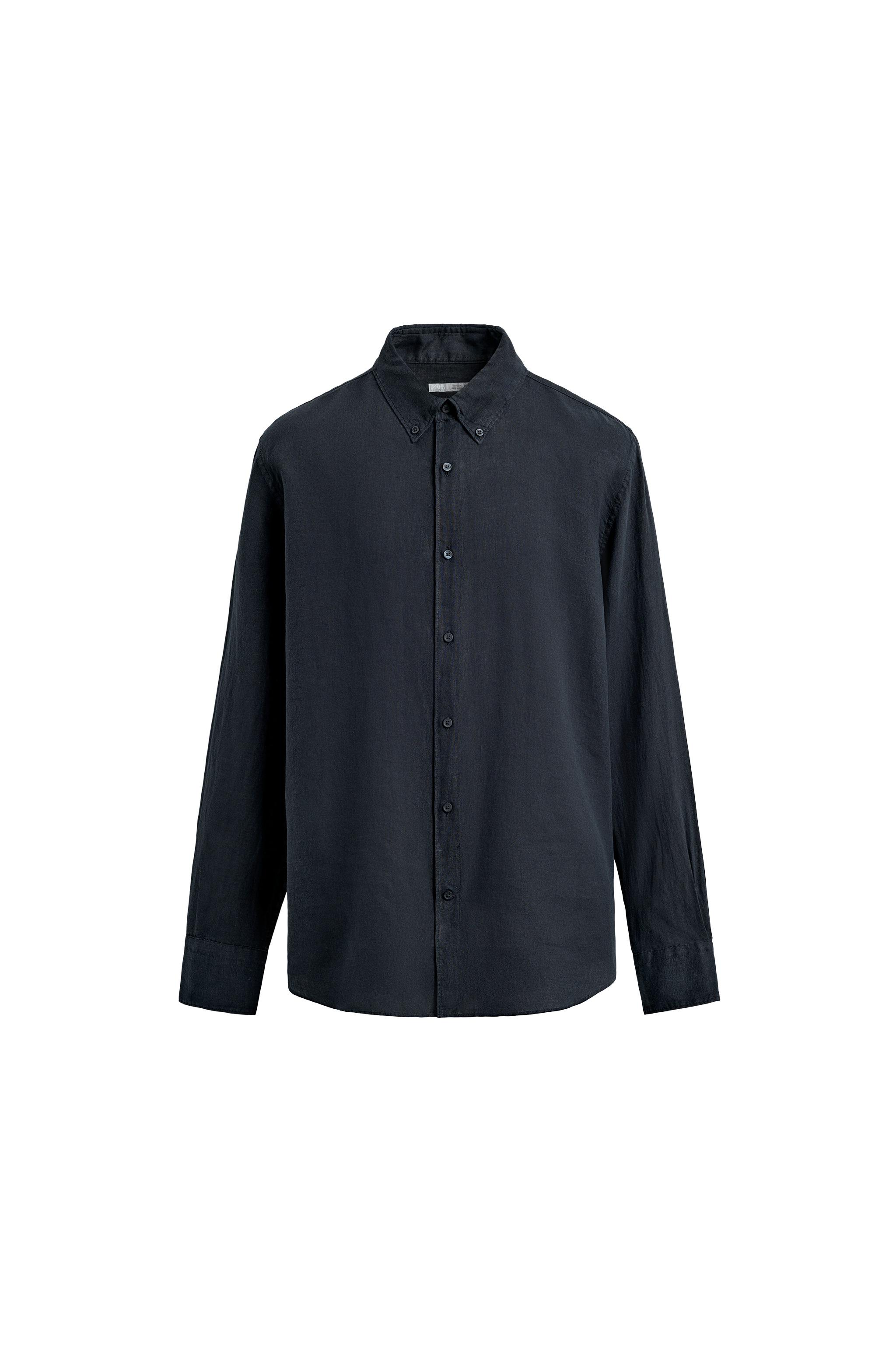 REGULAR FIT 100% LINEN SHIRT
