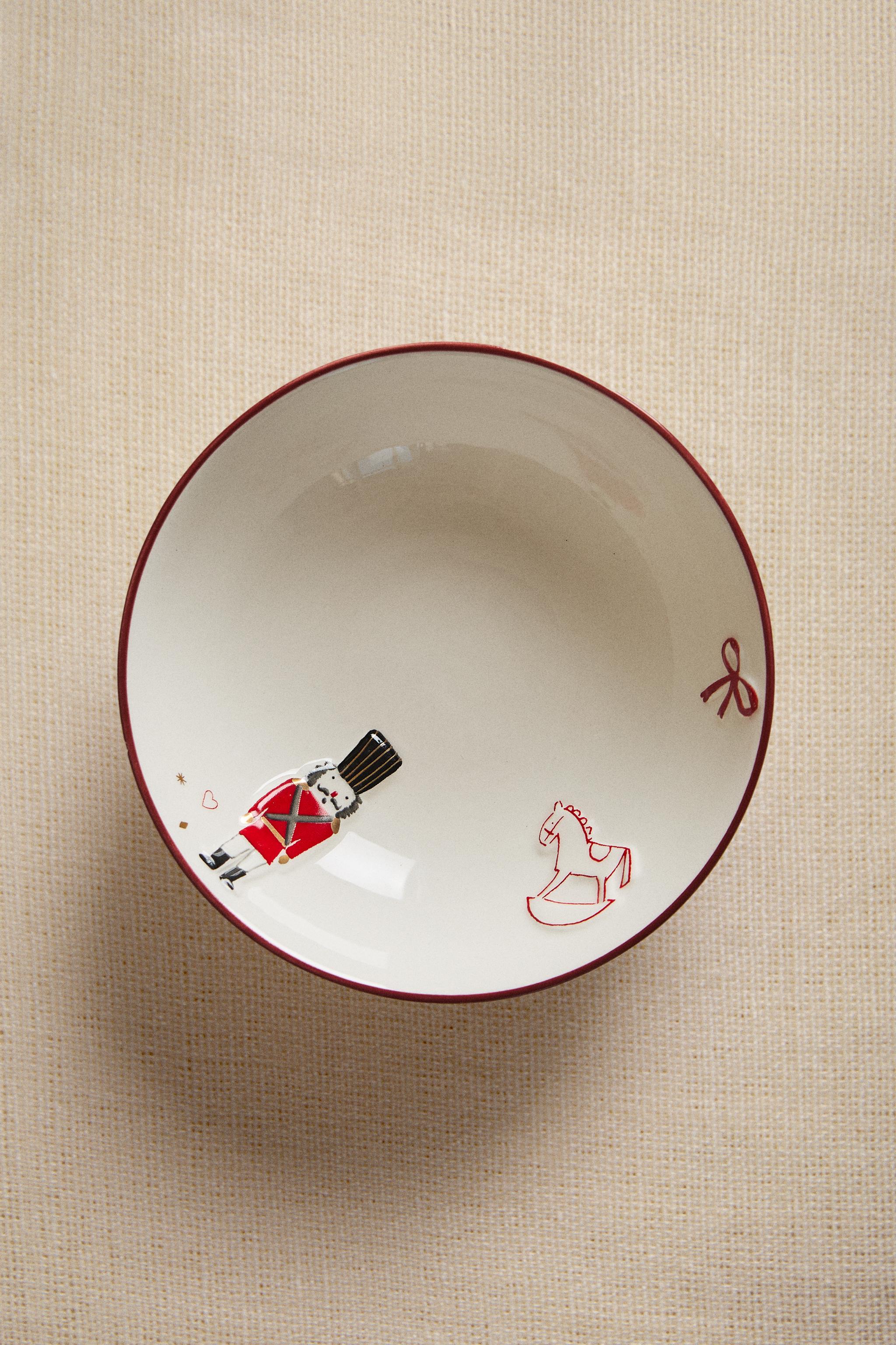 CHILDREN'S STONEWARE CHRISTMAS BOWL