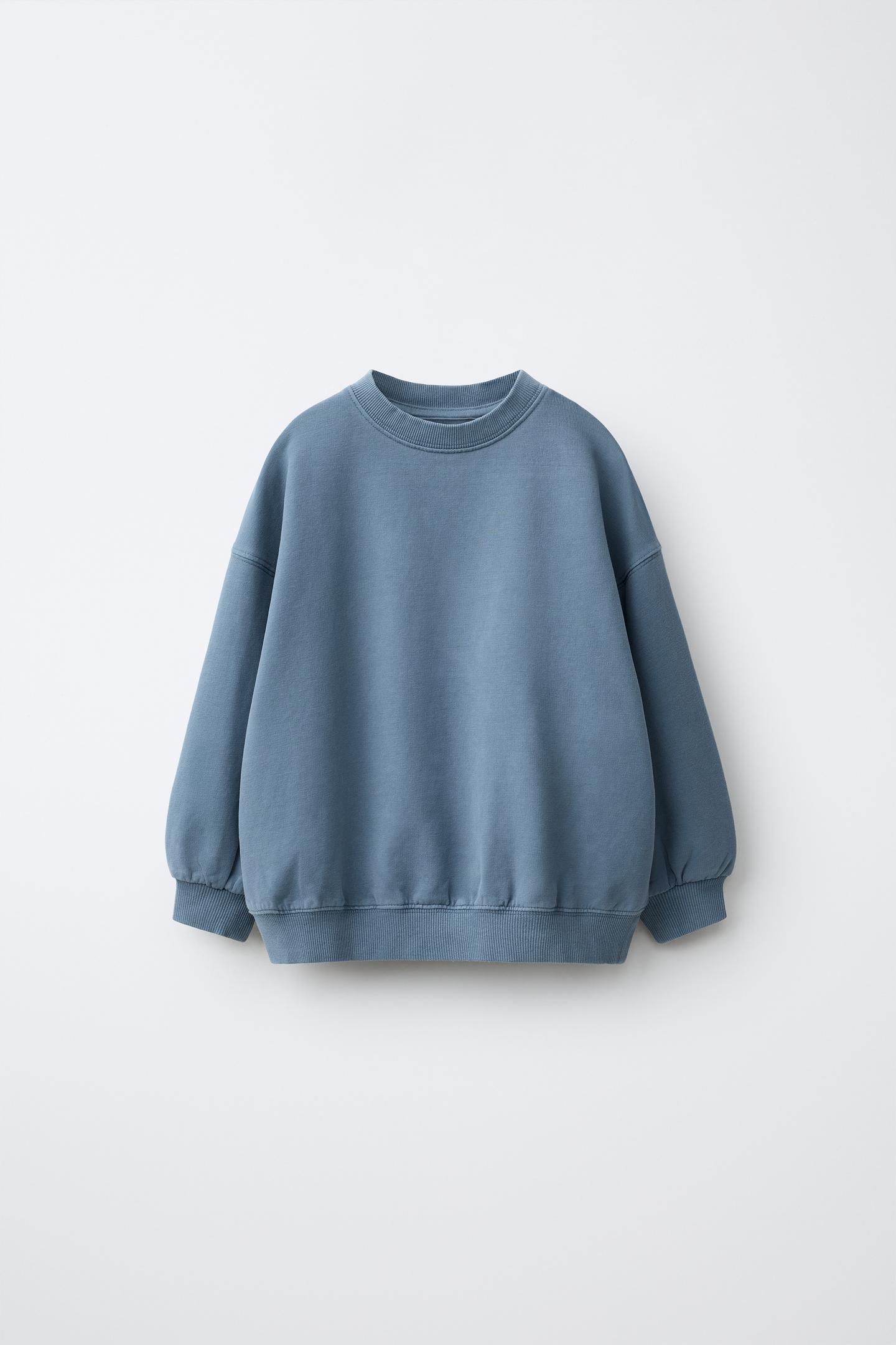 Детская толстовка Zara Plain, цвет: Синий / Индиго — фото 2