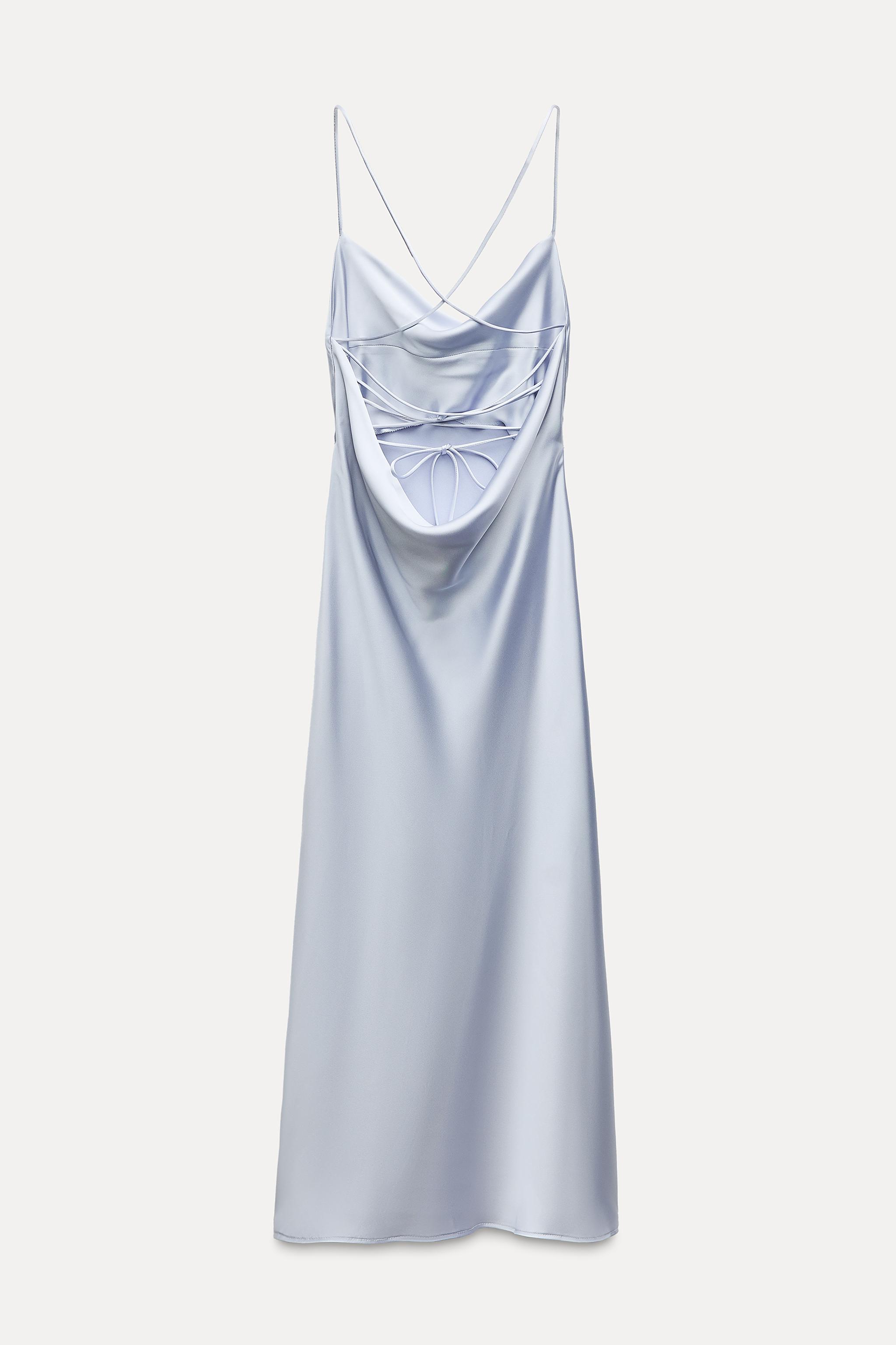 Robe satinée et drapée zara sale