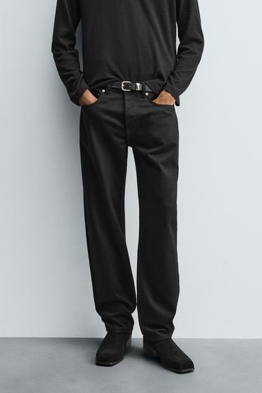 STRAIGHT FIT JEANS - Black by Zara