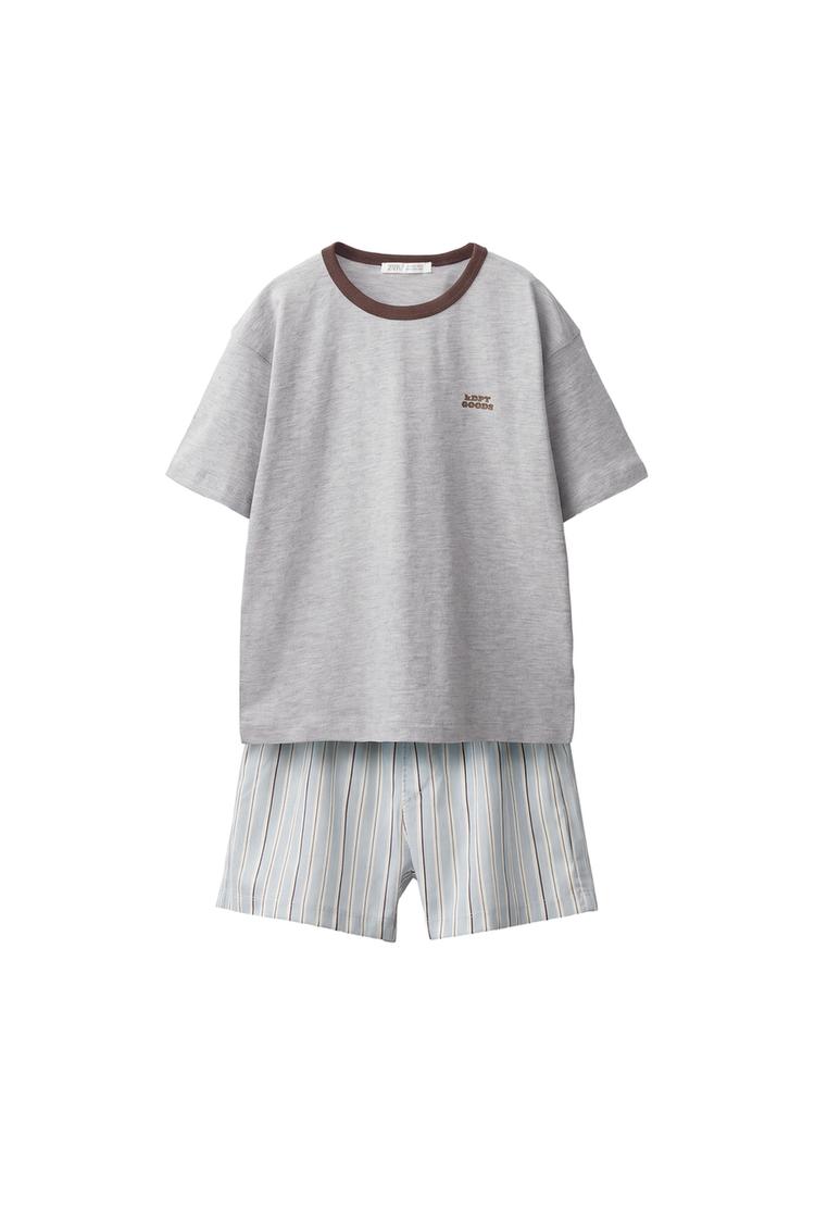 6-14 AÑOS/ PIJAMA COMBINADO RAYAS