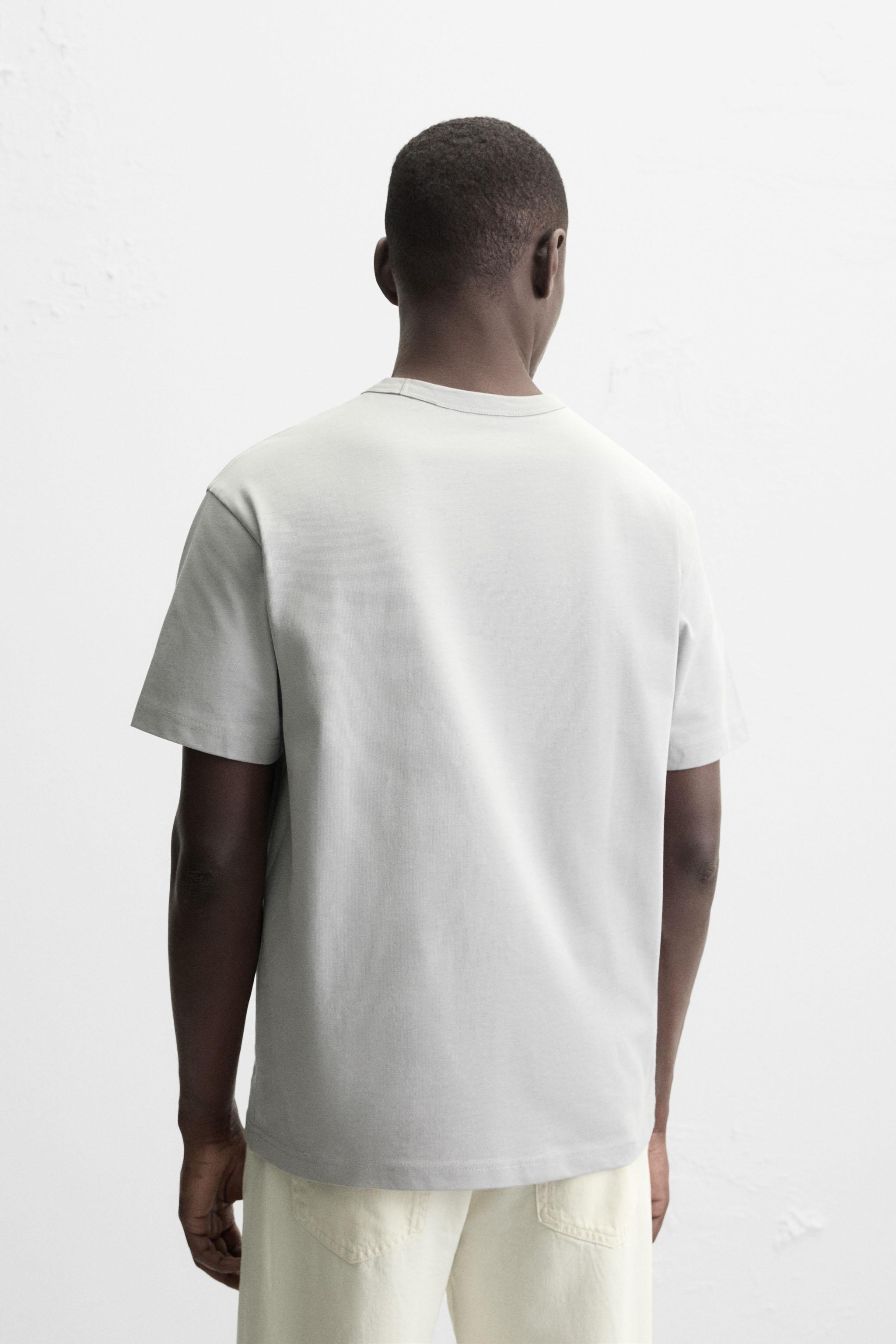 HEAVYWEIGHT BINDING T-SHIRT - Oyster-white | ZARA United States