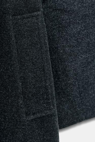 SOFT HIGH-NECK COAT WITH BELT - Grey by Zara - Image 8